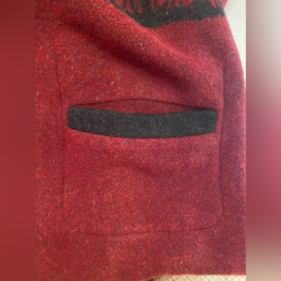 Vintage Wooded River Reversible Wool Blend Long Warm Coat Moose Size Medium - Picture 10 of 11